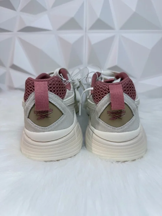Reebok Women's Mesh Trainer in Light Gray & Mauve - Picture 4 of 6